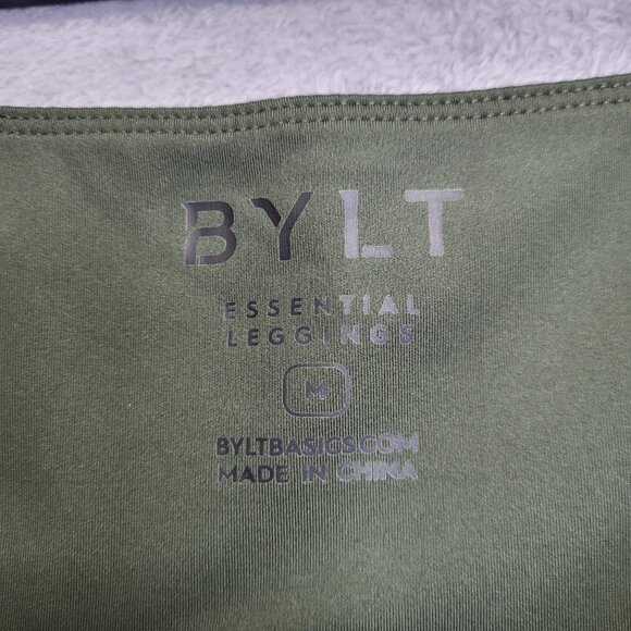 BYLT Leggings Womens Medium Green Essential Legging Mid Rise Side Pockets SPRNT - Picture 11 of 13